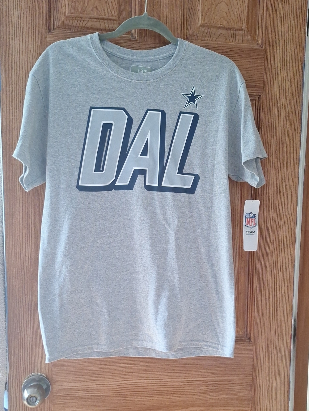 NFL Mens Gray DAL Logo Tee